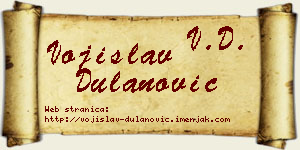 Vojislav Dulanović vizit kartica